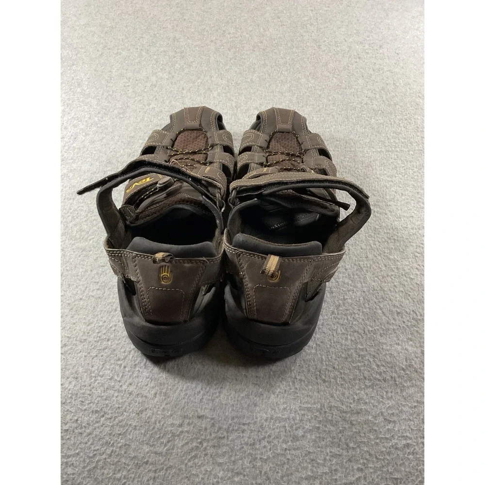 Teva Omnium Mens Brown Hiking Sandals Closed Toe Water Shoes 1001116 Size 11
